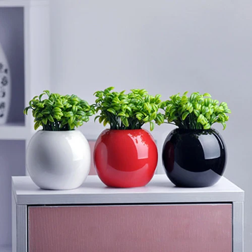 10Pcs Artificial Plants Potted Bonsai Green Small Tree Fake Flowers Ornaments for Home Garden Decor Party Hotel | Дом и сад