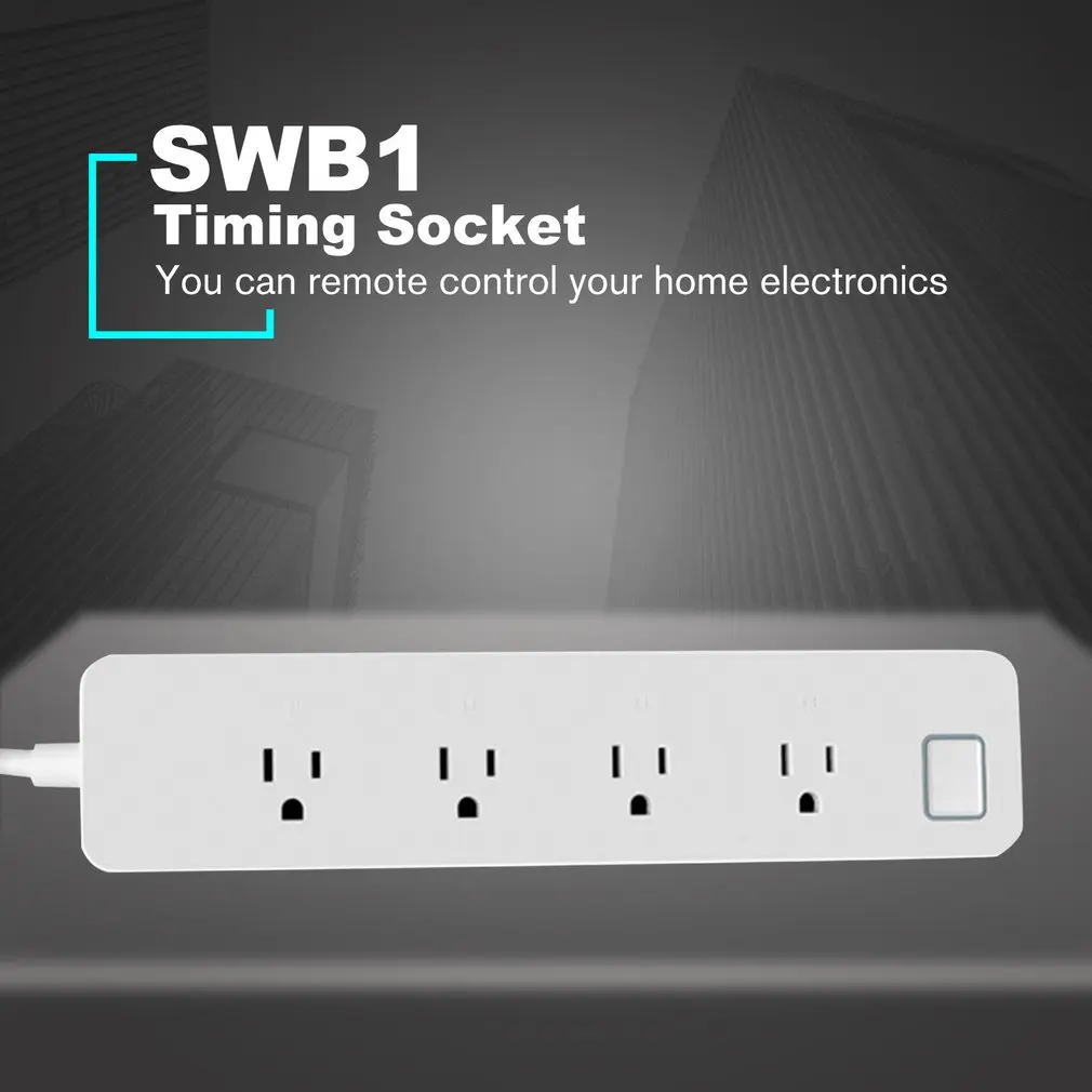 WiFi смарт-Мощность розеток США/ЕС/Великобритания розетка голос Управление таймер