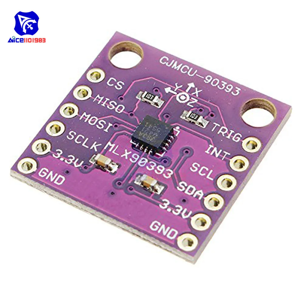 CJMCU-90393 MLX90393 Цифровой 3D Датчик Холла трёхсмещение угол поворота 3D Датчик положения модуль