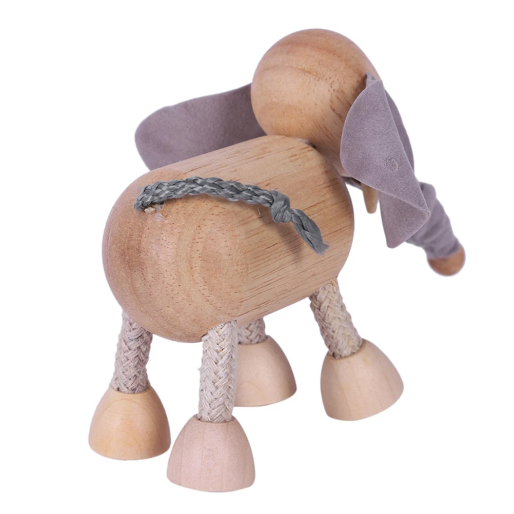3D Деревянный милый слон строительные блоки декоративная кукла имитация