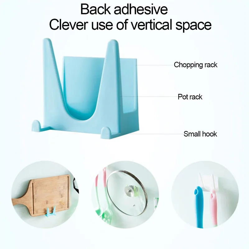 Настенный Пластик Кухня горшок набор посуды стеклянная крышка чехла присоски