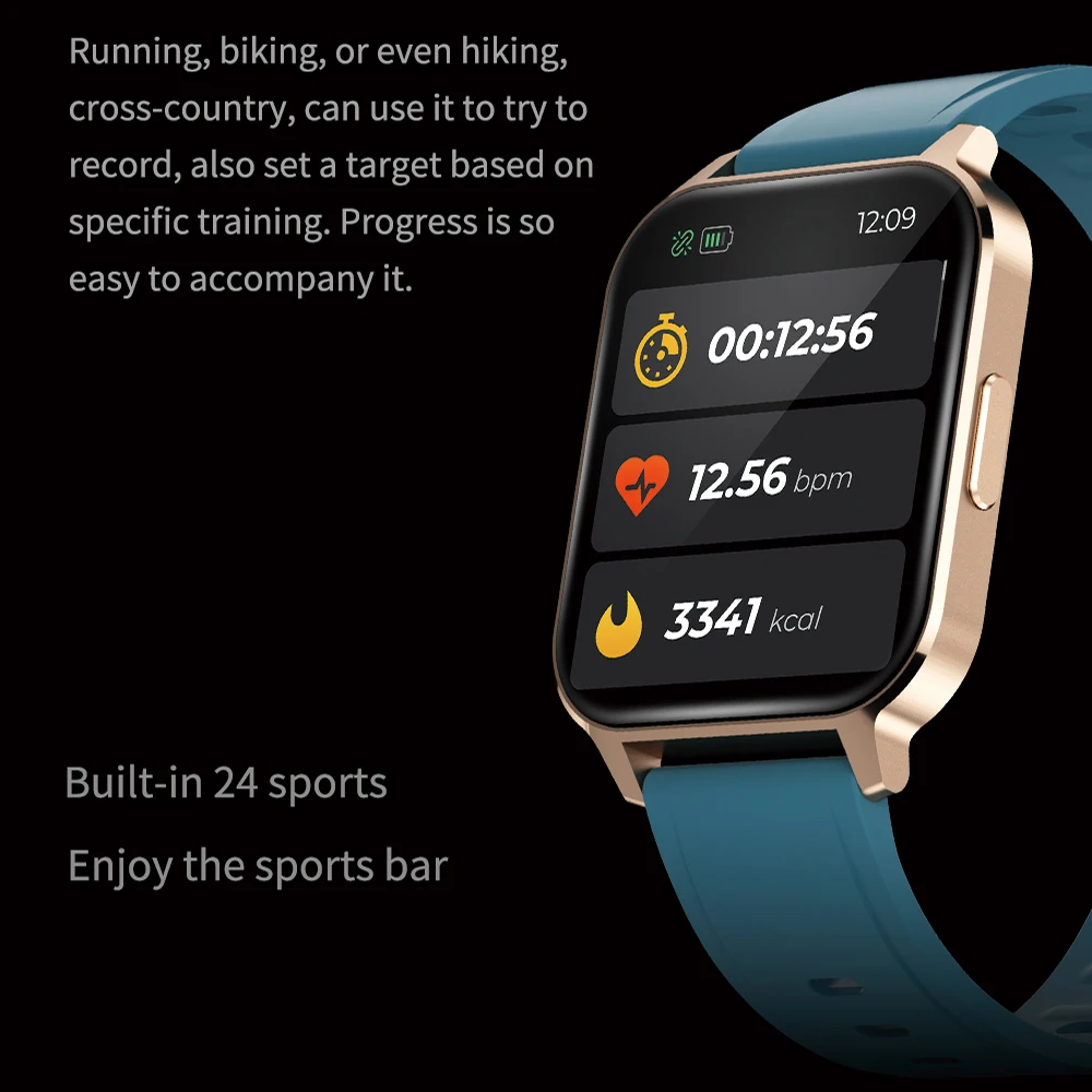 

Oximeter Smart Watch Smart Bracelet 1.7" Band Swimming Waterproof Bluetooth Fitness Sleep Heart Rate Monitoring Music Calling