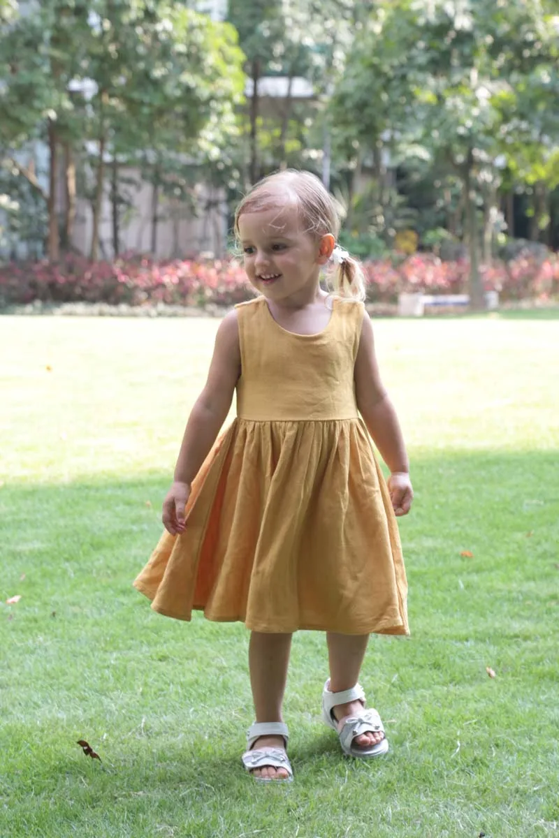 

Casual White Yellow Cute Midi Solid Summer Girls Dress Vestidos Longue De Ropa Fiesta Nina Verano Robe Fille Kids Children