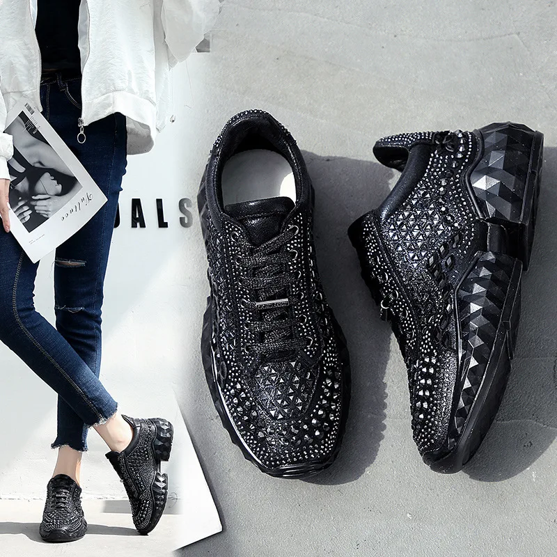 Стразы обувь женские на платформе модные брендовые кристаллы zapatos de mujer Bling Ladies