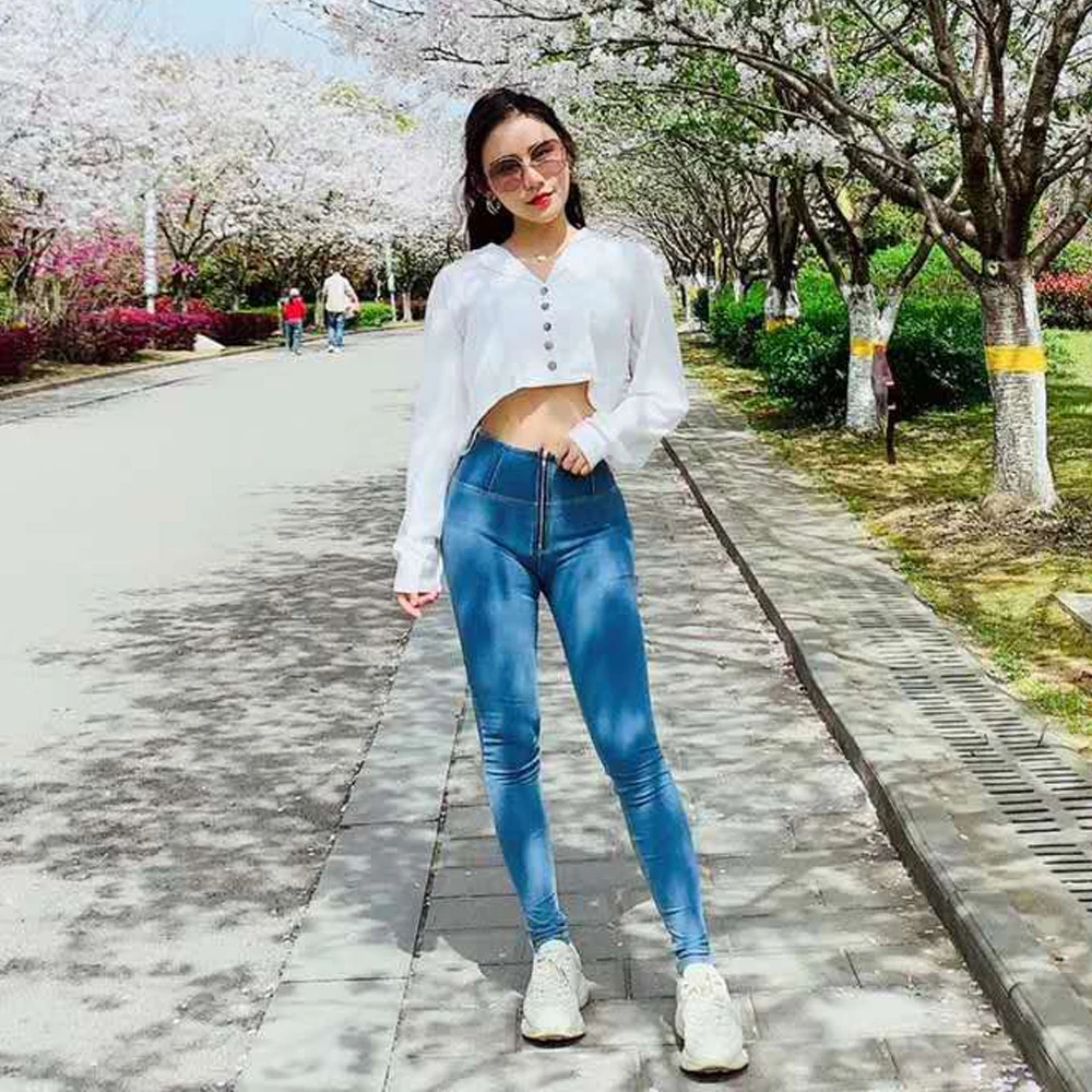 

Женские обтягивающие джинсы Shascullfites, эластичные, с завышенной талией, для фитнеса, йоги, на молнии