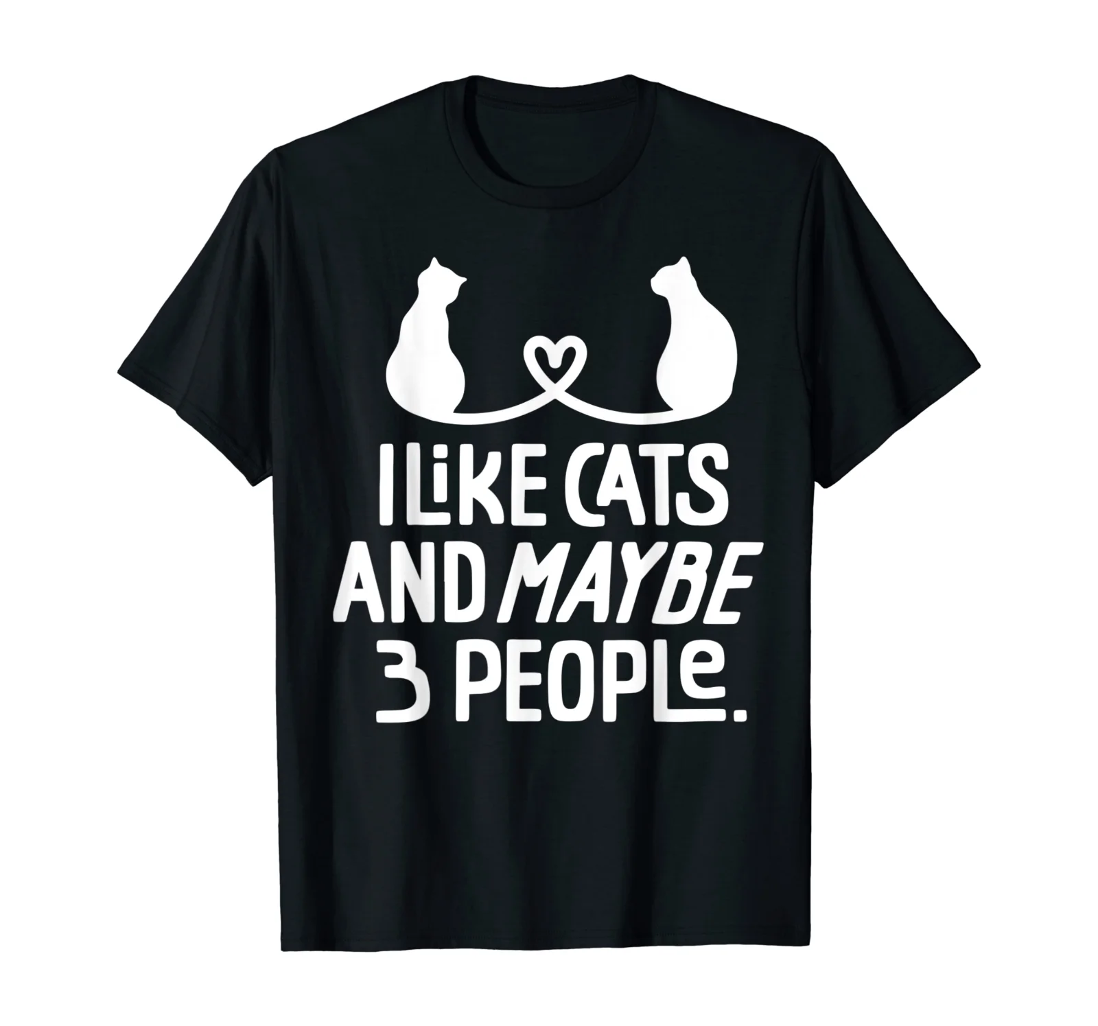 Мне нравятся кошки и возможно 3 человека кошка подарок смешная футболка S 5Xl|Мужские футболки| |
