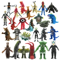 10 14cm small soft rubber monster red king melba golza gomora action figure model movable joints doll childrens toys puppets
