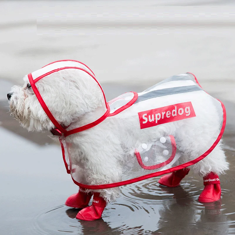 

Pet Dog Raincoat The Dog Face Pet Clothes Jumpsuit Waterproof Dog Jacket Dogs Water Resistant Clothes for Dogs Pet Coat