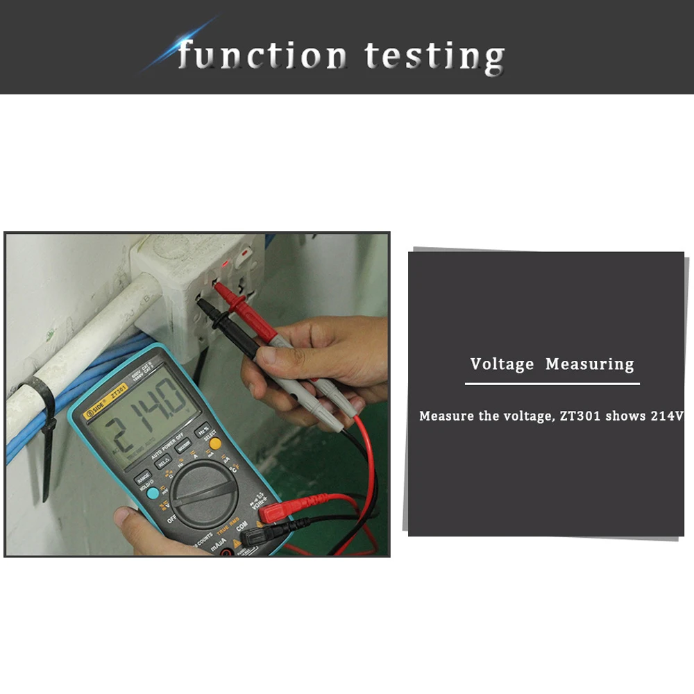 Цифровой мультиметр BSIDE ZT301 8000 отсчетов Многофункциональный тестер