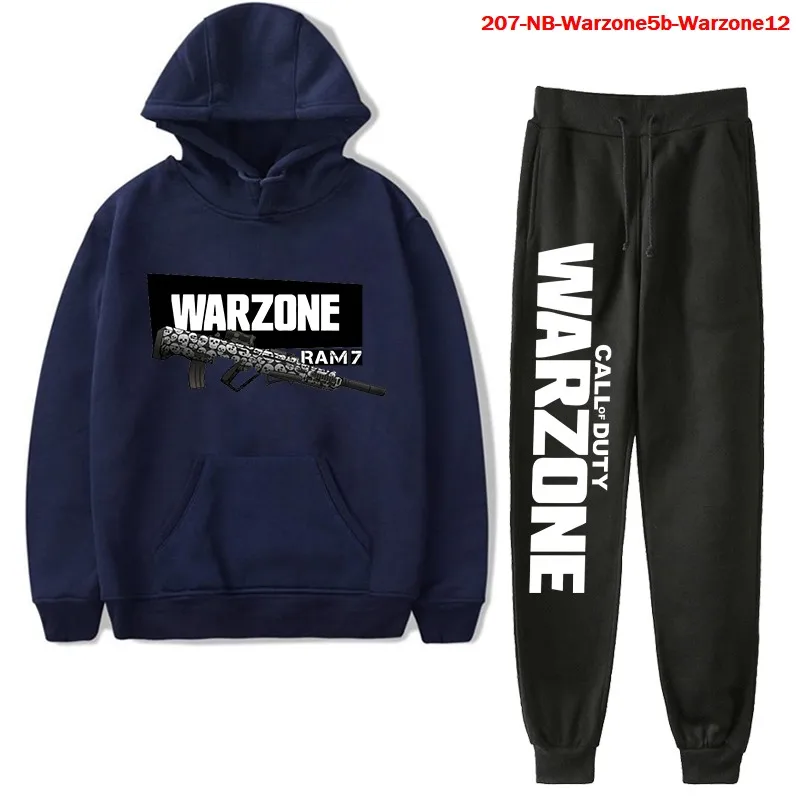 

Men's Polyester Sweatshirt Set Call of Duty Warzone Long Sleeve Hoodie Suit Women Hoodies Autumn Sportswear Tracksuit Trousers