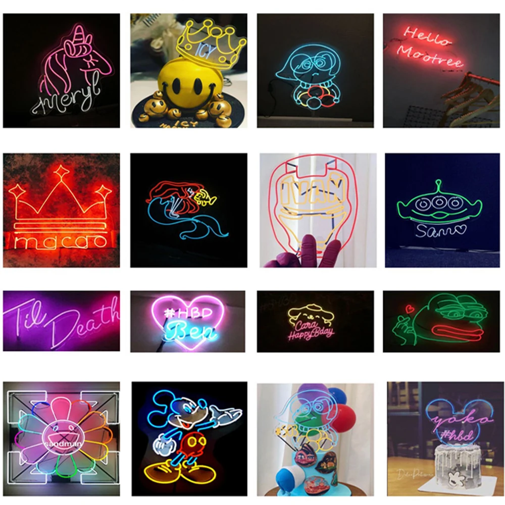 Светящийся провод EL LED неоновый Рождественский танец вечевечерние DIY Костюмы