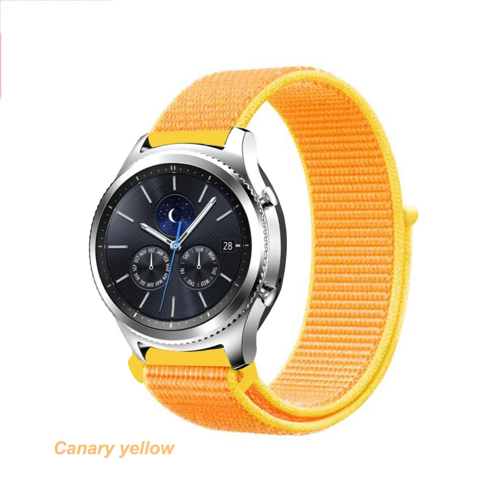 Canary Yellow 40 Galaxy watch band для samsung galaxy watch 46 мм 42 мм active 2 gear s3/huawei watch gt 2 ремешок 20 22 мм спортивный нейлоновый ремешок - Цвет ремешка: Canary Yellow 40