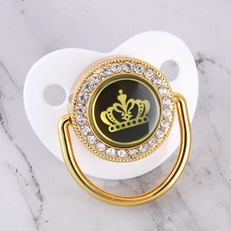 

Luxury BlingBling Crown White Baby Pacifier 6 Colors 0-18 Months BPA Free Newborn Infant Soother Chupeta Sucette Silicone Nipple