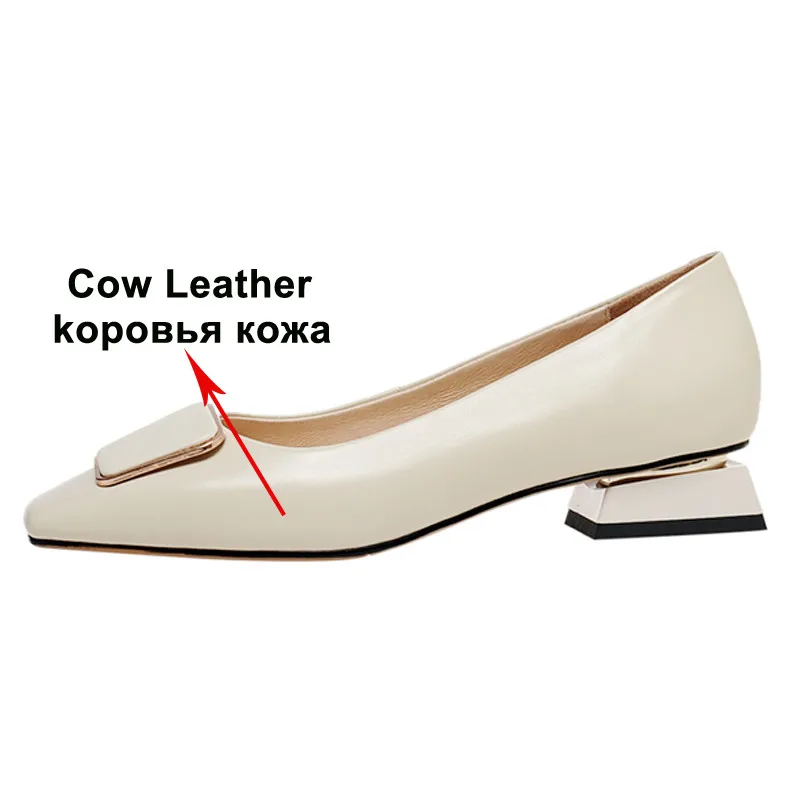 Туфли Meotina женские из натуральной кожи лоферы на толстом каблуке квадратный