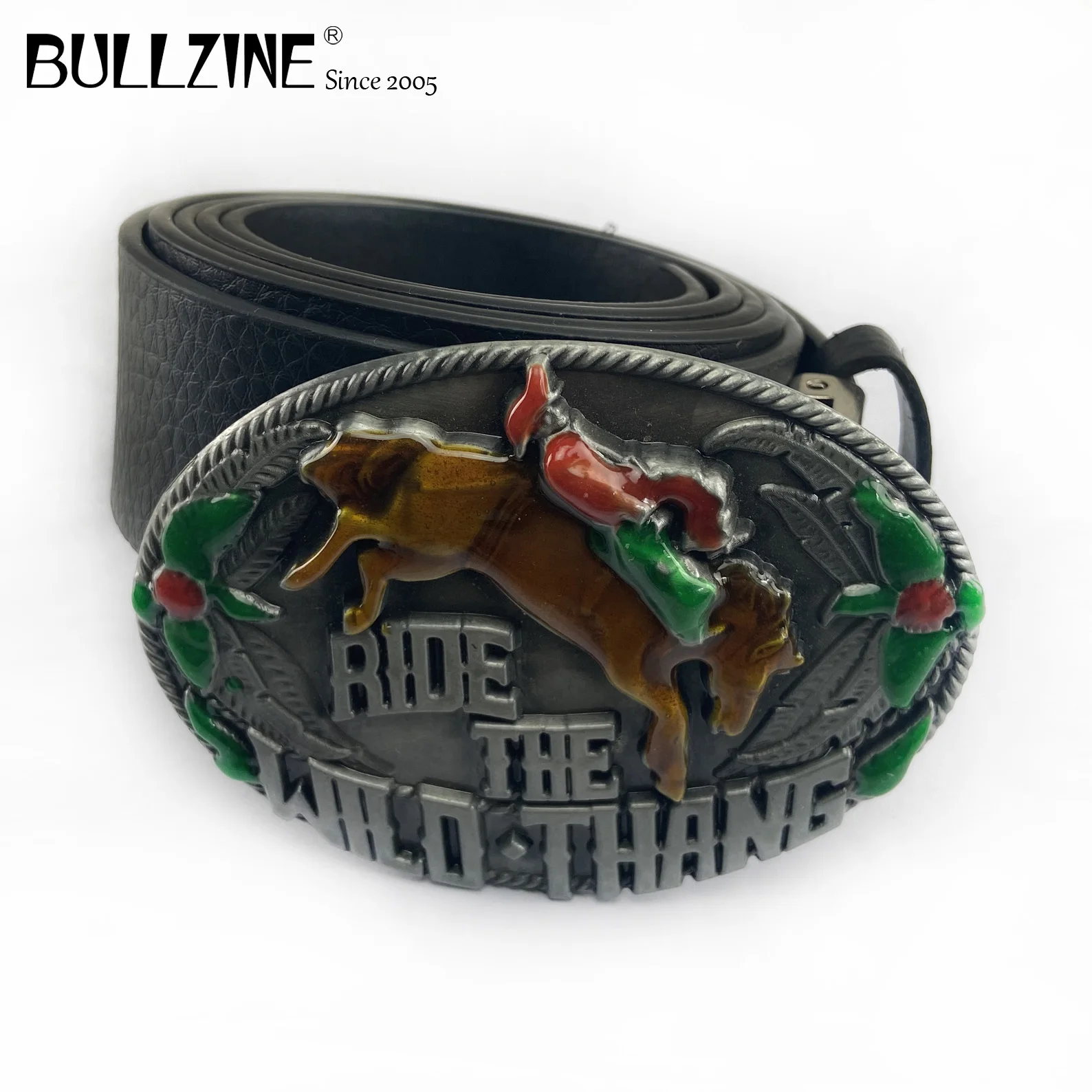 Bullzine цинковый сплав ретро бык Wild thang Пряжка для ремней Rodeo джинсов в подарок с