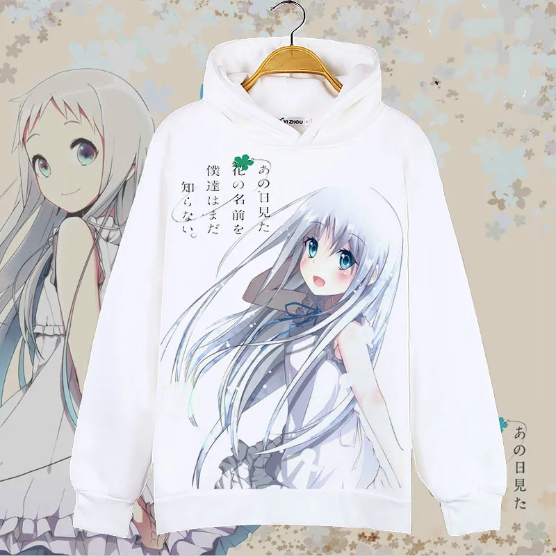 Anohana мы до сих пор не знаем название цветка увидели в тот день Косплей худи Honma Meiko
