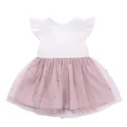 Для малышей, для новорожденных детей юбка-пачка для девочек платье принцессы с жемчужным вечерние принцессы для дня рождения, свадьбы, на День святого Валентина для девочек От 6 месяцев до 5 лет