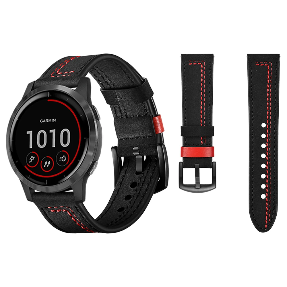 

Leather Strap Wristband For Garmin Venu 2 Band Bracelet Vivoactive 3 4 45mm/Venu Sq Smartwatch Replaceable Watchbands