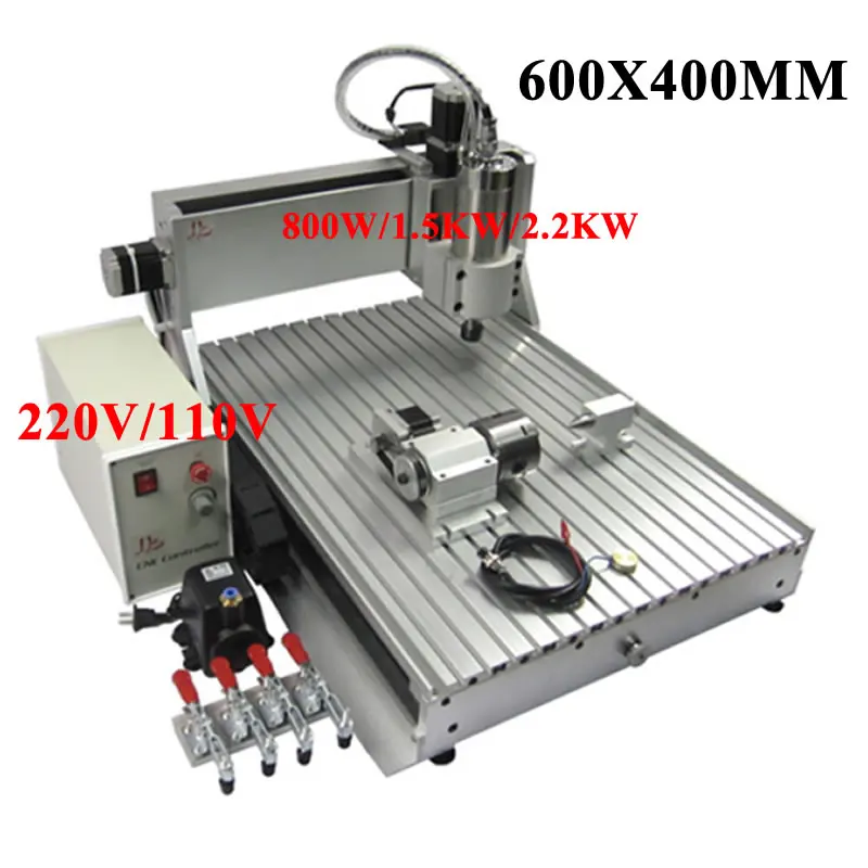 

CNC 6040 4axis Router Machines 600x400mm Wood Metal Engraver Usb Port 2.2KW 2200W Mach3 CNC Milling Engraving Cutting Machine