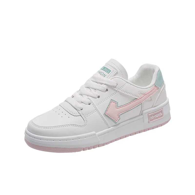 

Xiaobai shoes 2021 spring new Korean leisure student shoes breathable sports board shoes Leosoxs KuaFu shoes white shoes PU