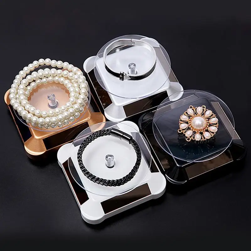 Солнечная энергия Электрический Вращающийся дисплей Стенд Лоток Ювелирные