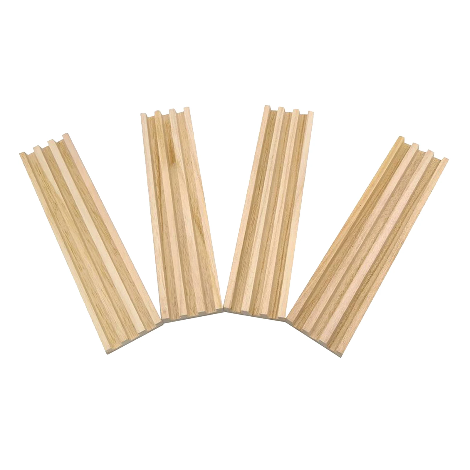 

4x Wooden Domino Tile Trays Holder Stand Organizer for Kids Adults Seniors