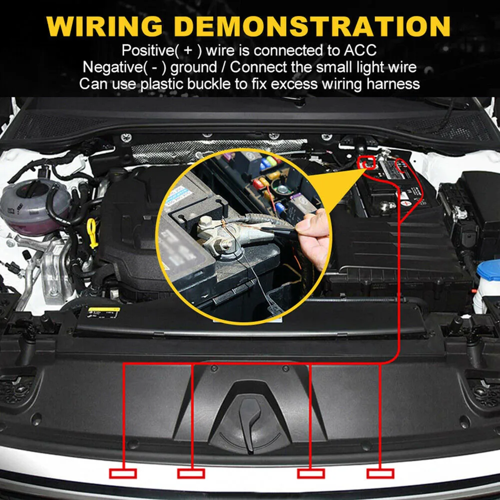 

3000k Grille DRL Running Lights 4pcs ABS Plastic DRL Front Grill Light Smoked Lens