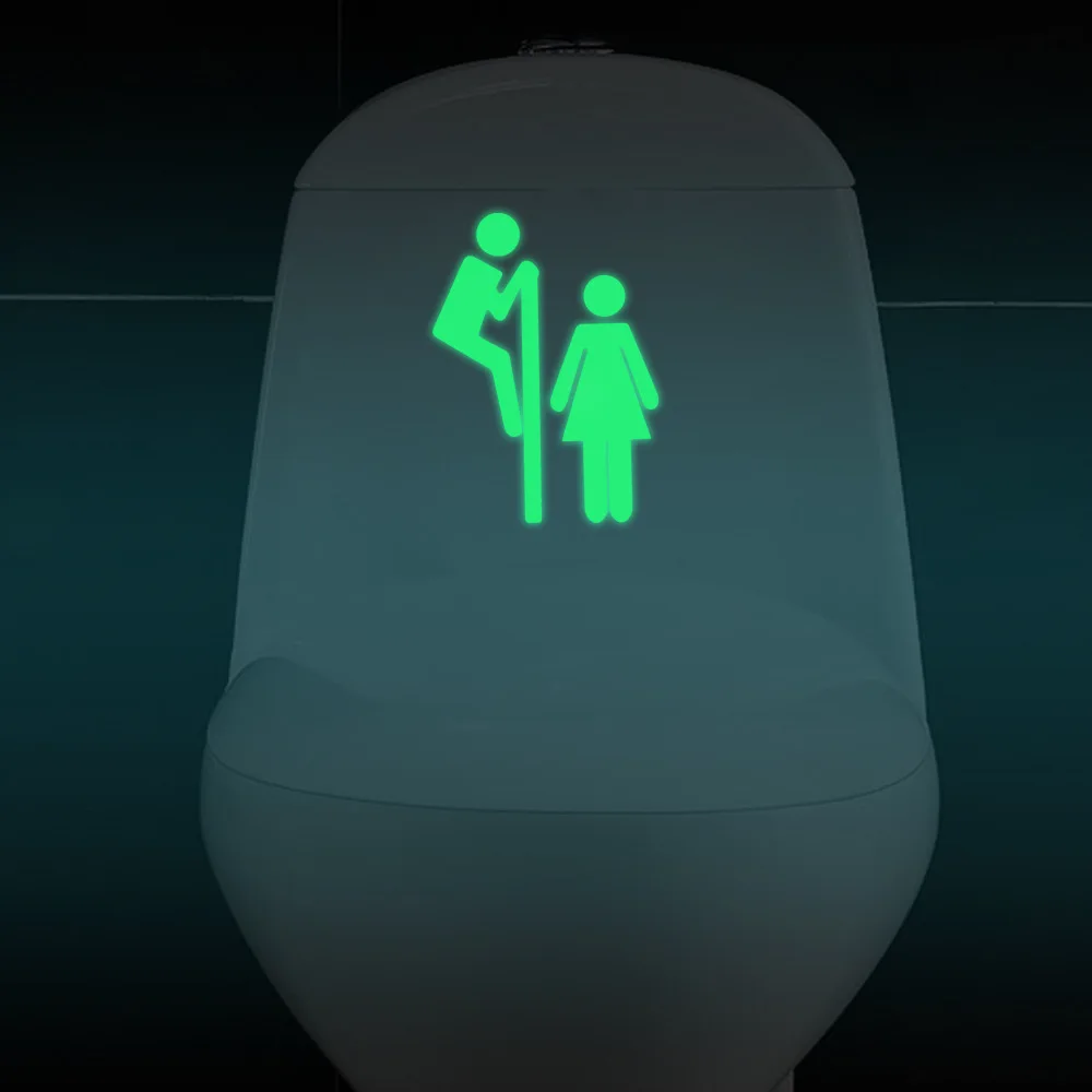

Luminous Bathroom Stickers Home Wall Decoration Room Decor Toilet Refrigerator Furniture Decals House Interior wall stickers
