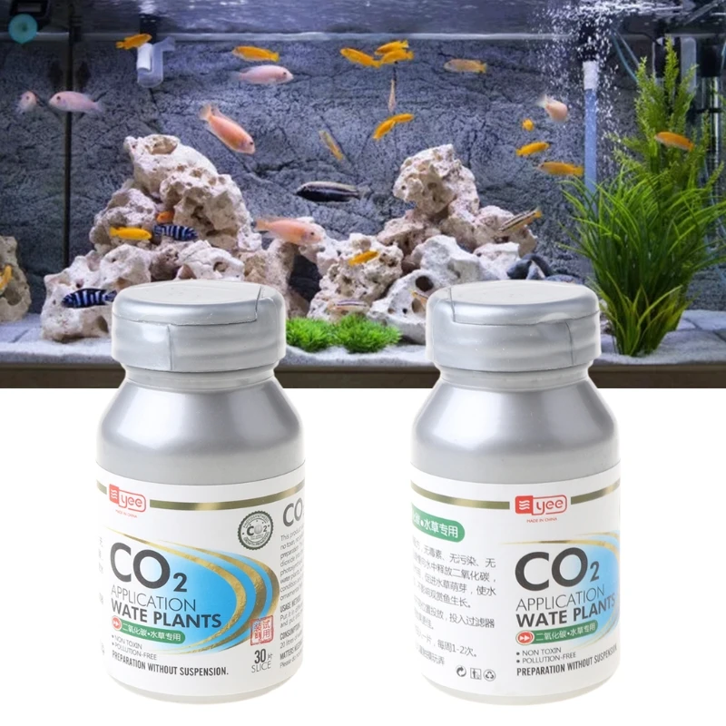 

H55A 30 Pcs Aquarium CO2 Tablets Carbon Dioxide Diffuser for Live Water Plant Grass