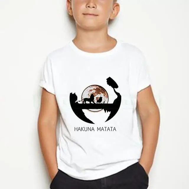 

2021 Fashion Girl Personality Short Sleeve Baby Boy Clothes 3D Print Cartoon Lion King T-Shirt Animal Summer O-Neck kids tops
