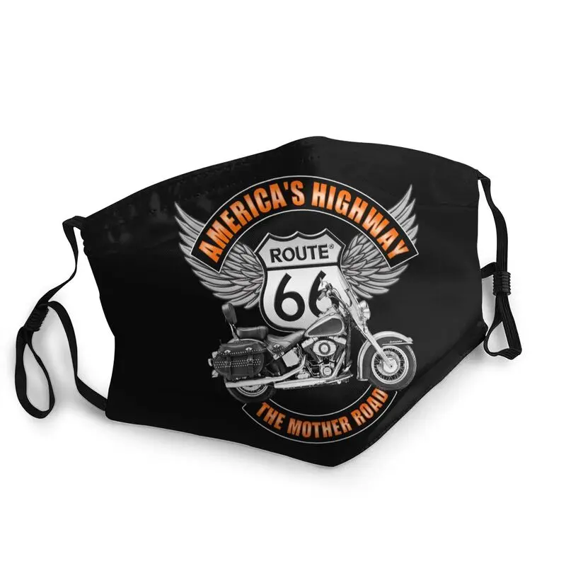 

Americas Highway Route 66 Mask Anti Haze Dustproof Adjustable USA Highway Face Mask Protection Adult Respirator Mouth-Muffle