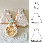 3 шт., свадебное кольцо для печенья из нержавеющей стали