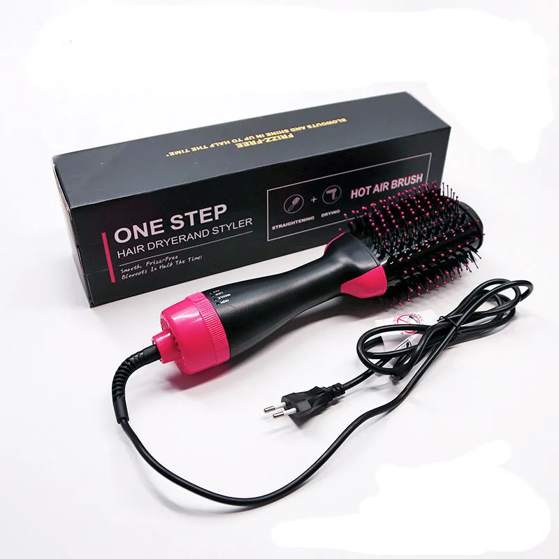 

2021 Electric 3 in 1 Hair Dryer Brush One Styling Step Hair Dryer Hot Air Brush Fast Drying Straightening