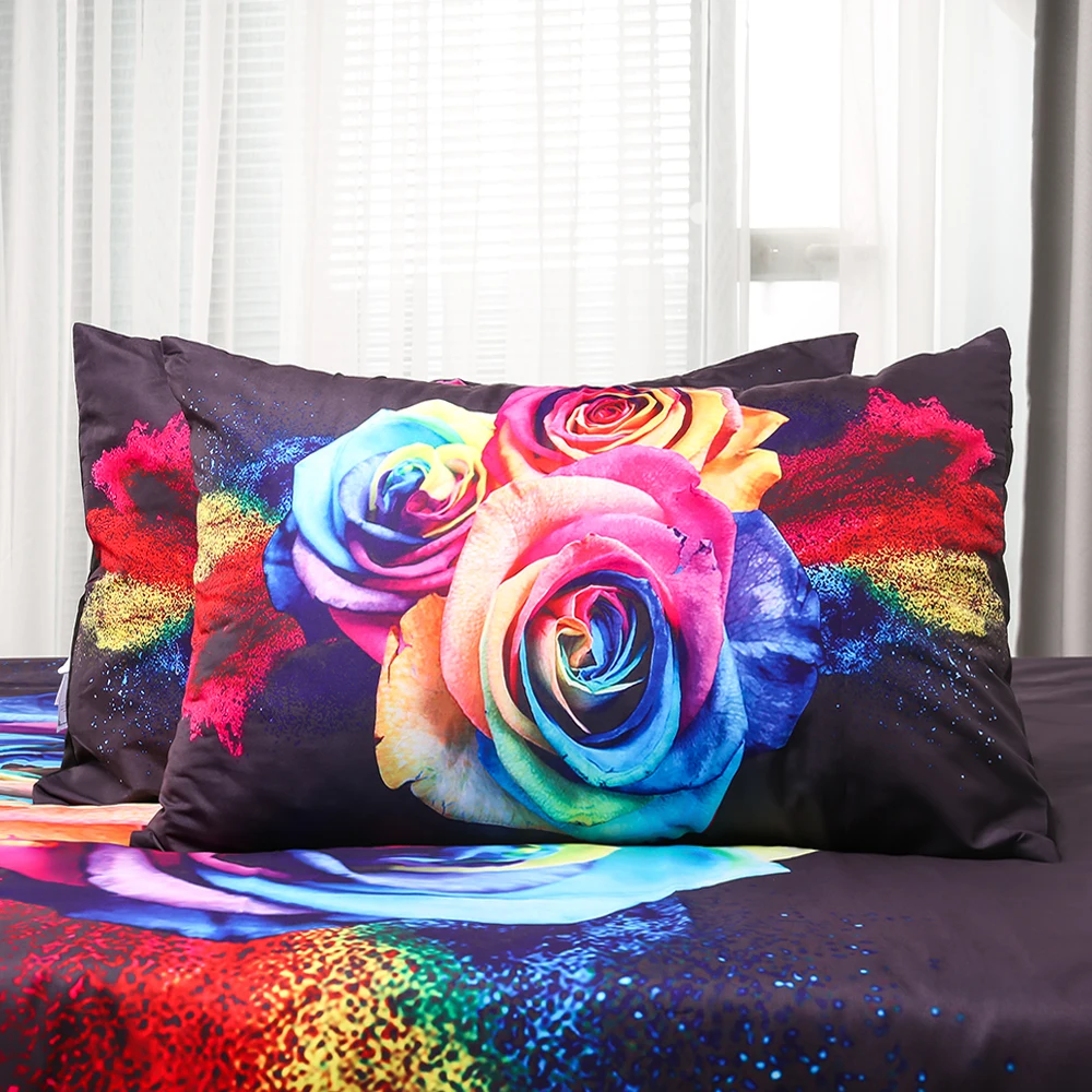 Набор постельного белья с принтом розы набор для близнецов полный размер