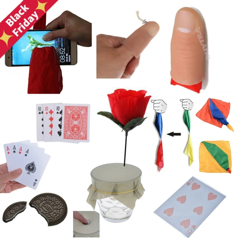 

Magic Close-Up Cookie Street Trick Biscuit Bitten Magic Smoke Poker Cards Appearing Finger Joke Mystical Fun Toy