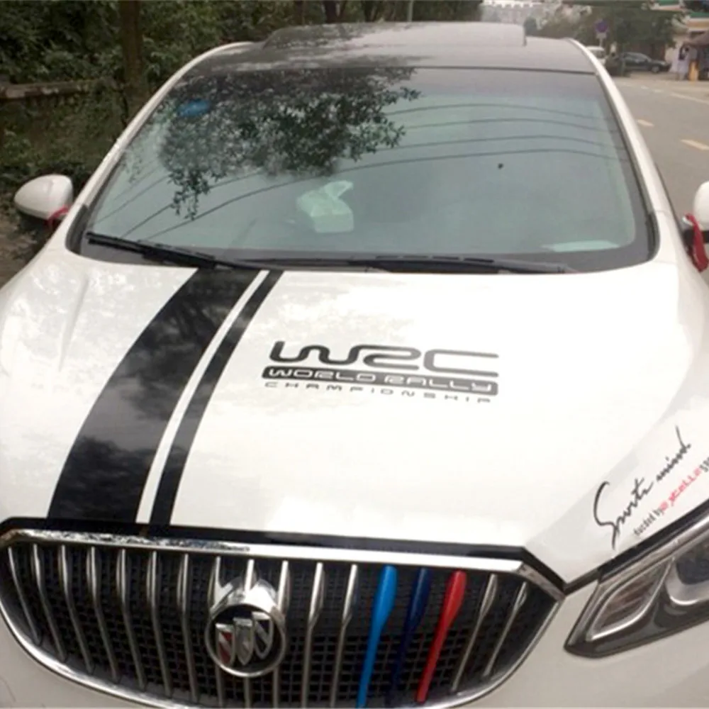 WRC капюшон Стикеры Детские футболки в полоску виниловые покрытия для автомобилей