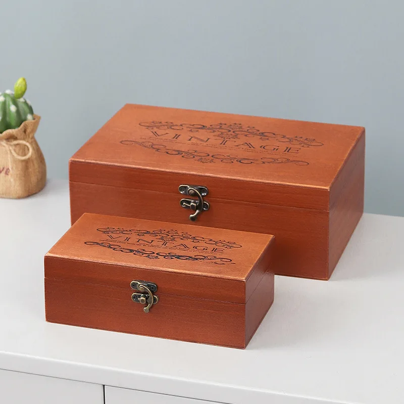 Деревянный ящик для Zakka ретро деревянные креативная шкатулка хранения ювелирных