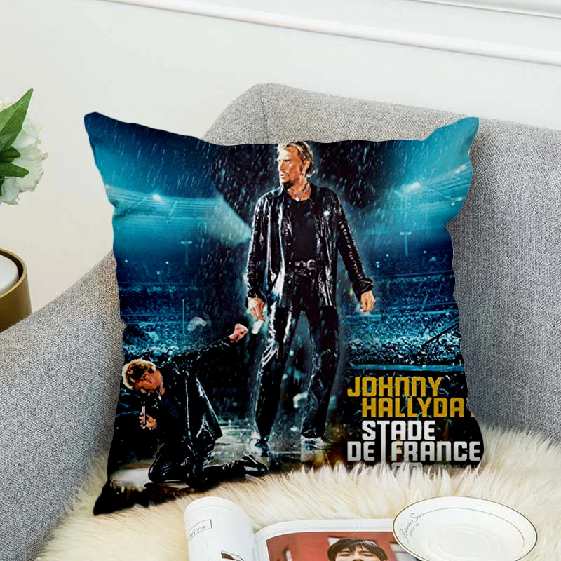 johnny hallyday Pillow Case Polyester Decorative Pillowcases Throw Cover style-2 | Дом и сад