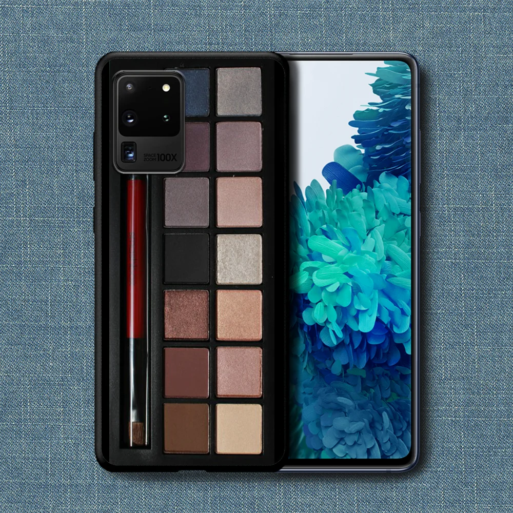 

Makeup Eyeshadow Palette Phone Case For Samsung Galaxy Note S 8 9 10 20 Plus E Lite Uitra black Cover Luxury Funda Silicone