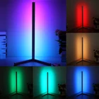 Современная RGB-лампа напольная угловая с дистанционным управлением, цветная комнатная атмосферная лампа, Напольная Лампа, прямоугольная лампа с 358 режимами