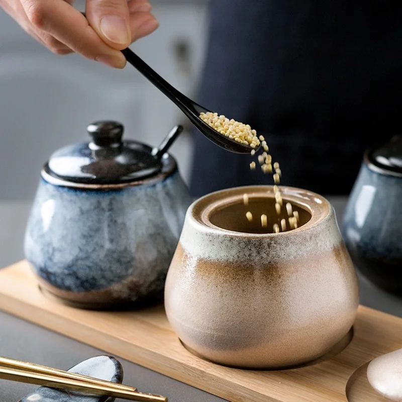 Традиционный китайский Ретро стиль керамическая баночка специй контейнер для