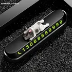 Универсальный светящийся в темноте автомобильный номер телефона с изображением бульдога карточка с телефоном для временной парковки