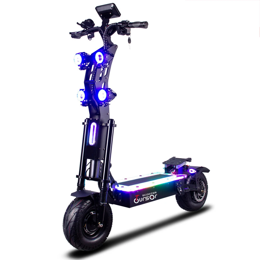 72v 8000W 45Ah13 Inch Off-road High-speed High-power Electric Scooter 110km / h Electric Motorcycle LED Light E-scooter