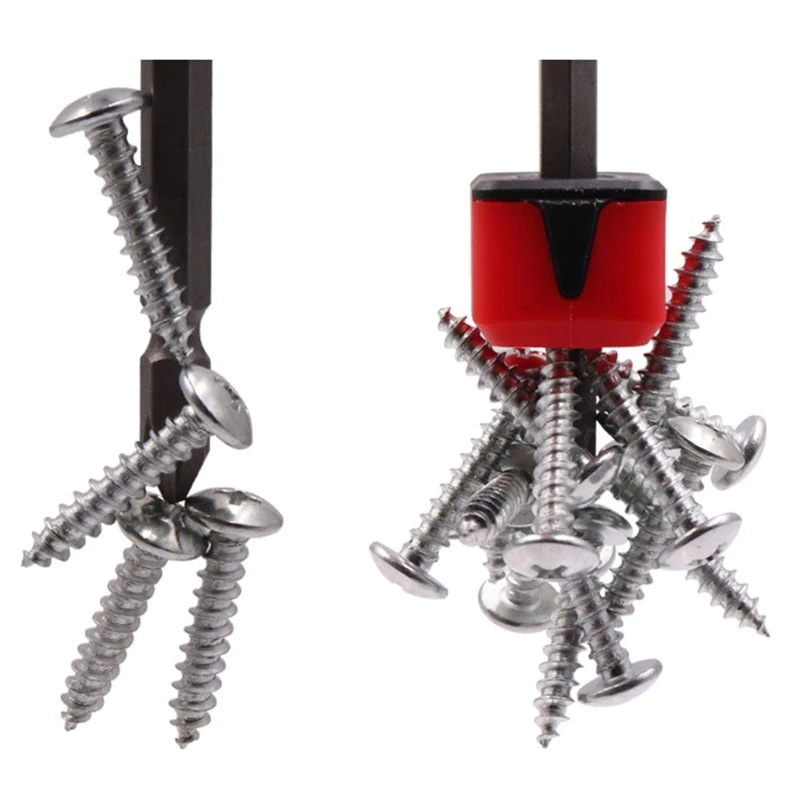 

5pcs/set Screwdriver Bit Magnetic Ring Strong Magnetizer Screw Fixed Holder Pick Up Hand Tools M7DA