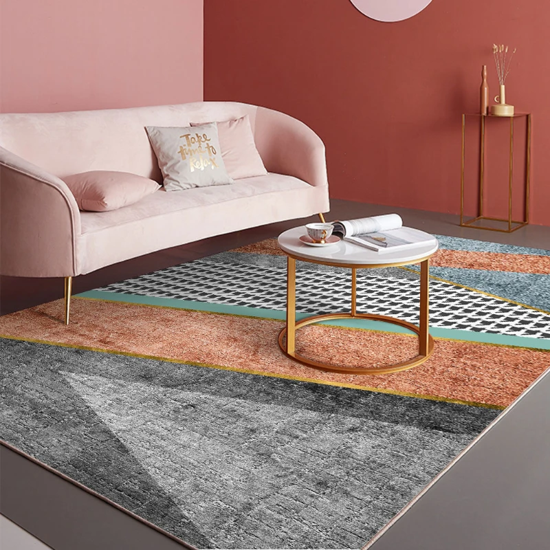 

Geometric Abstract Carpet Living Room Decoration Carpet Bedroom Floor Mat Bathroom Non-slip Carpet Doormat Carpet In The Hallway