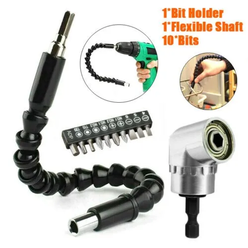 

12pcs Flexible Shaft Drill Bit Extension Screwdriver Connecting Rod Set Anti-slip Professional Precision Repair Power Tool Part