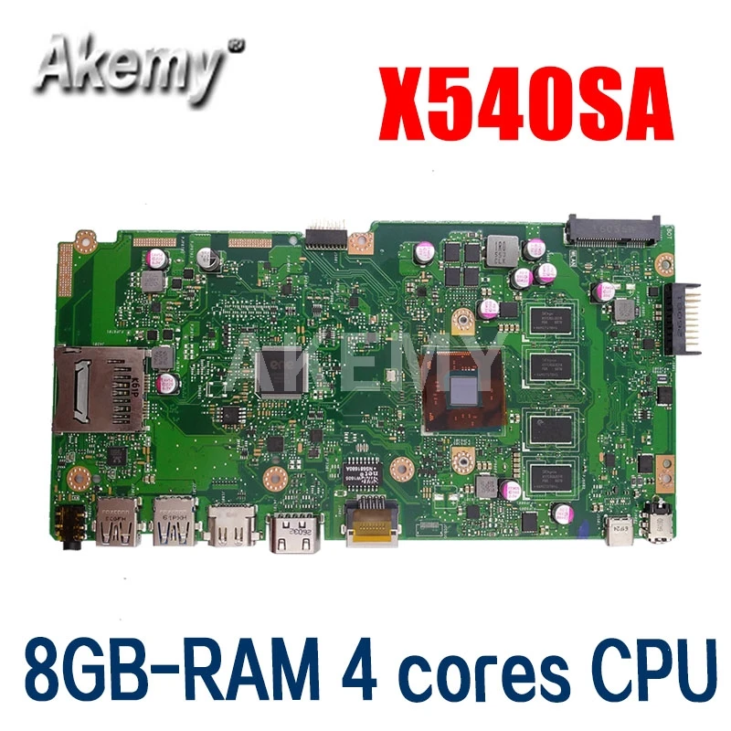 

NEW!X540SA laptop mainboard 8GB-RAM 4 cores CPU REV 2.0 For Asus X540 X540S X540SA X540SAA laptop motherboard Test ok