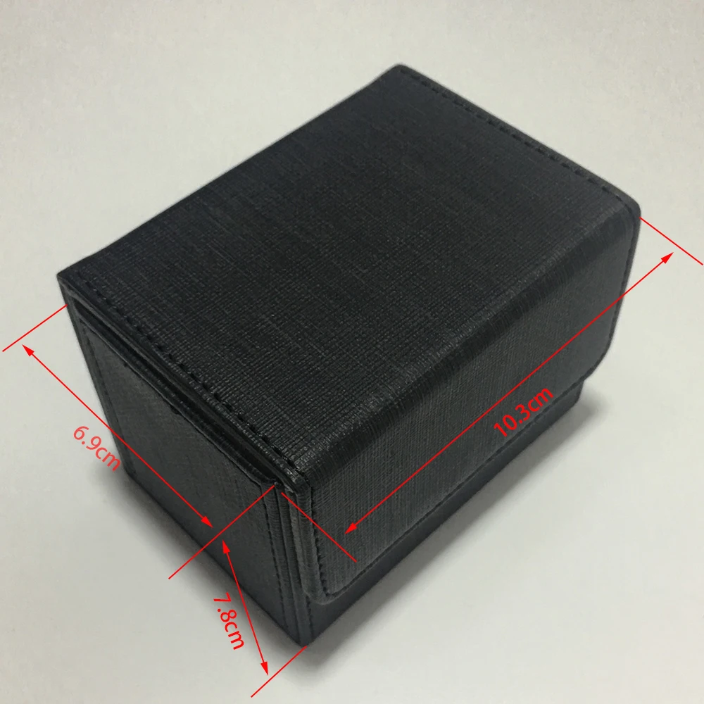 

High Quality Small Side Open Magic/Pokemon/YuGiOh Card Deck Card Box: Green, Red, Black