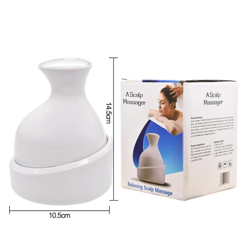 Waterproof Head Massager Electric Vibrating Scalp Body Deep Massage Migraine Relief Prevent Hair Loss Relieve Stress Health Care | Красота и