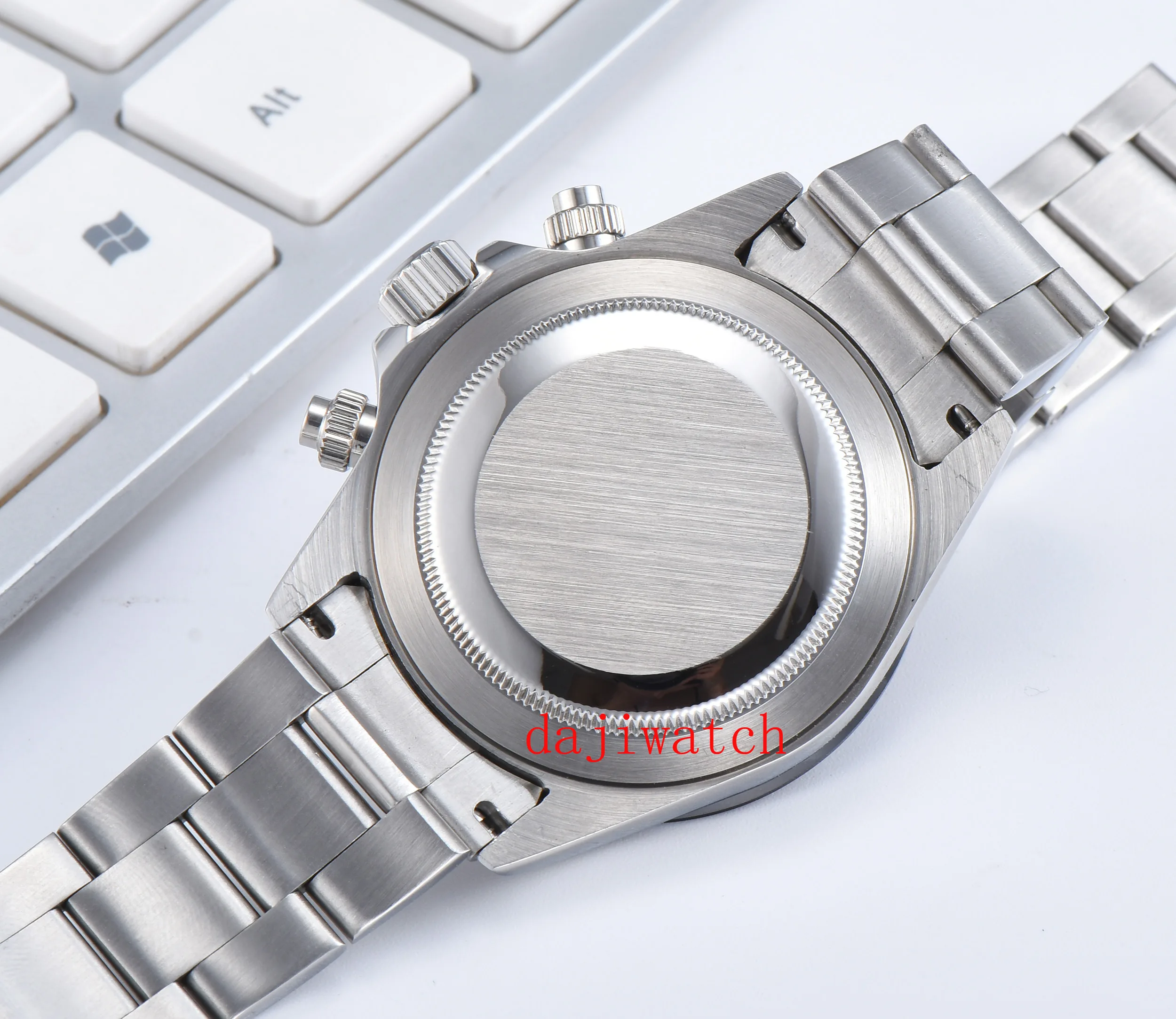 

2019 Parnis 39mm Male Wristwatch Green Quartz Chronograph Green Bezel Green Dial Sapphire Crystal Luminous Male Top Brand